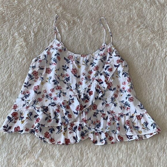 White floral print crop top - Picture 4 of 16